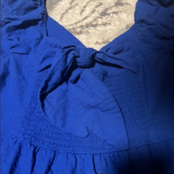 Old Navy Blue Maxi Sundress with Puff Sleeves - Picture 5 of 6